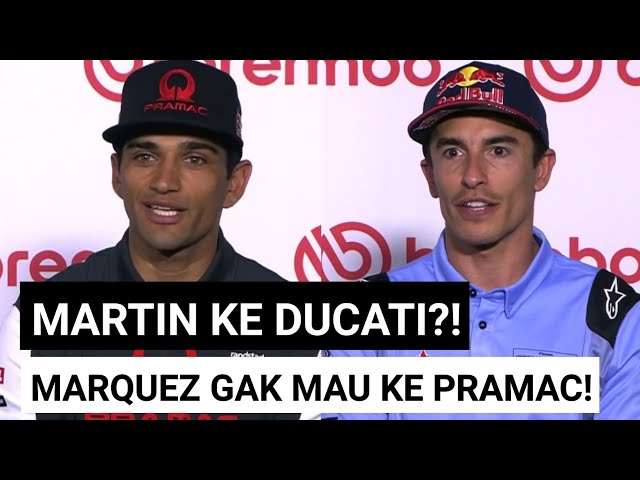 Terkuak!! Bocor Martin Bakal ke Ducati, Marquez Tolak Pramac?! Hasil Konpers MotoGP Italia 2024 class=