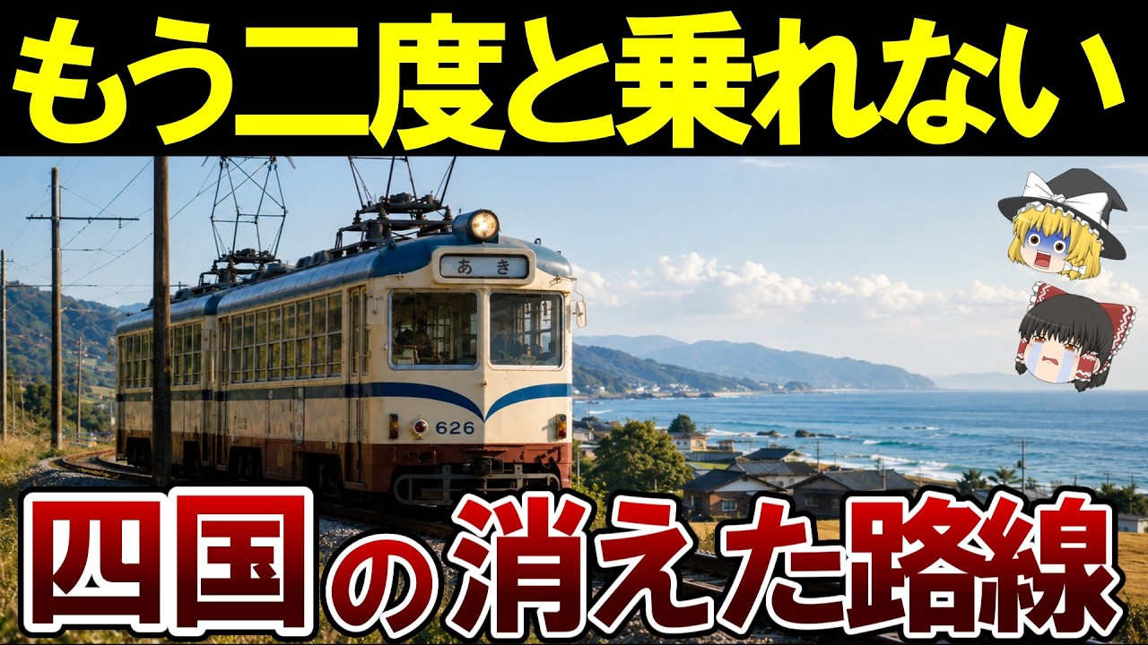 廃線の真相】四国の惜しまれながら消えていった路線12選【ゆっくり解説