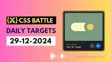 CSS Battle Daily Targets Solution | December 29, 2024 | #html #css #cssbattle