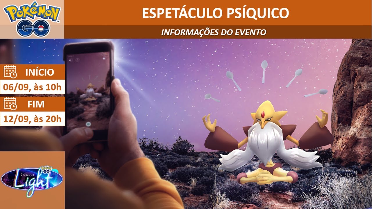 O evento Espetáculo Psíquico voltou! – Pokémon GO