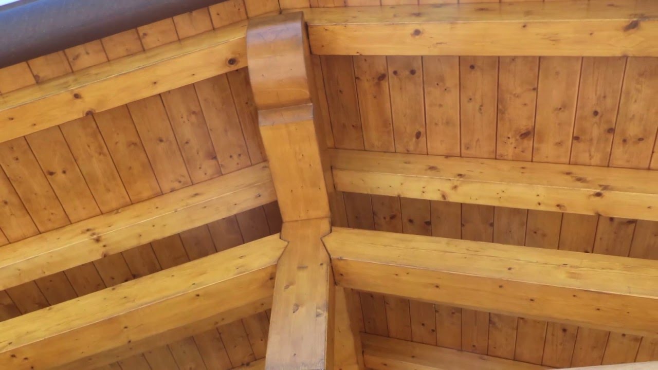 Dipinture pedol mirco verniciatura travature sotto tetto . youtube Verniciare travi in legno