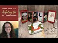 Fold Out Christmas Photo Card with Matching Holiday Tin that can also hold a Gift Card