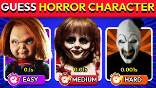 Guess the Horror Character in 0.001 sec 😱🔪 Ghostface, Pennywise, Chucky, M3GAN...