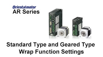 MEXE02 Support Software: AR Series Standard Type and Geared Type Wrap Function Settings