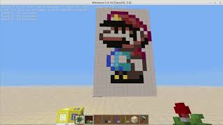 Animated Pixel Art using world edit and mesecons mods in Minetest