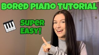 “Bored- Billie Eilish” Piano Tutorial!! Super easy!