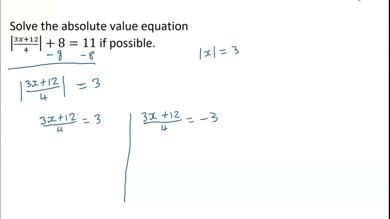 How to Solve Absolute Value Equation - YouTube