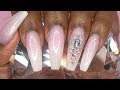 Acrylic Nails Tutorial - How To Pixie Pink Ombre Acrylic Nails with Nail Tips - Baby Boomer Nails