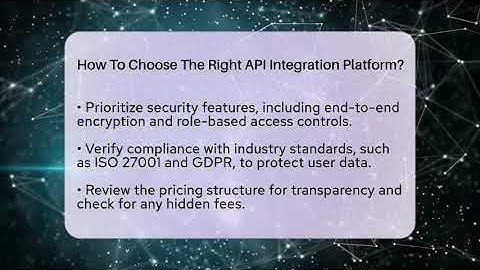 How To Choose The Right API Integration Platform? - Talking Tech Trends