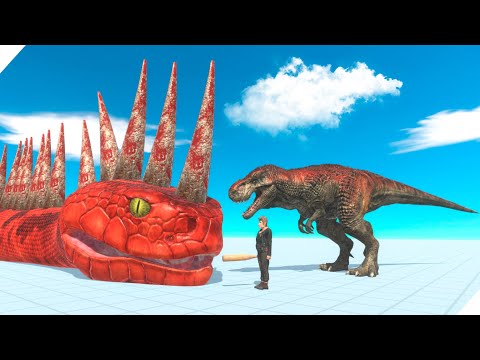 Королевская Змея Титанобоа Ест Динозавров! Animal Revolt Battle Simulator