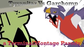 Tyranitar Vs Garchomp Animation (A @Terminalmontage  Parody) 🐉🗿