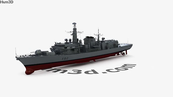 Type 23 frigate 3D model by 3DModels.org