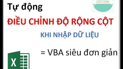 TỰ ĐỘNG điều chỉnh độ rộng cột || Autofit cells in Excel