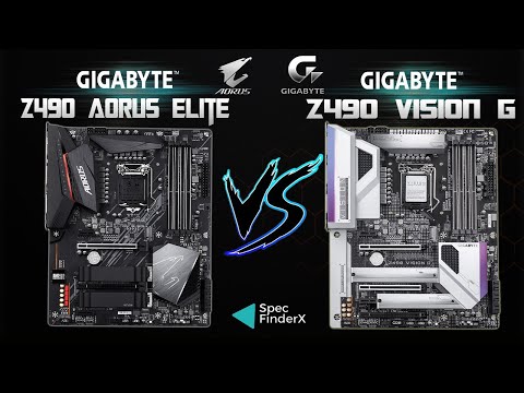 Difference between Gigabyte Z490 Aorus Elite vs Gigabyte Vision G