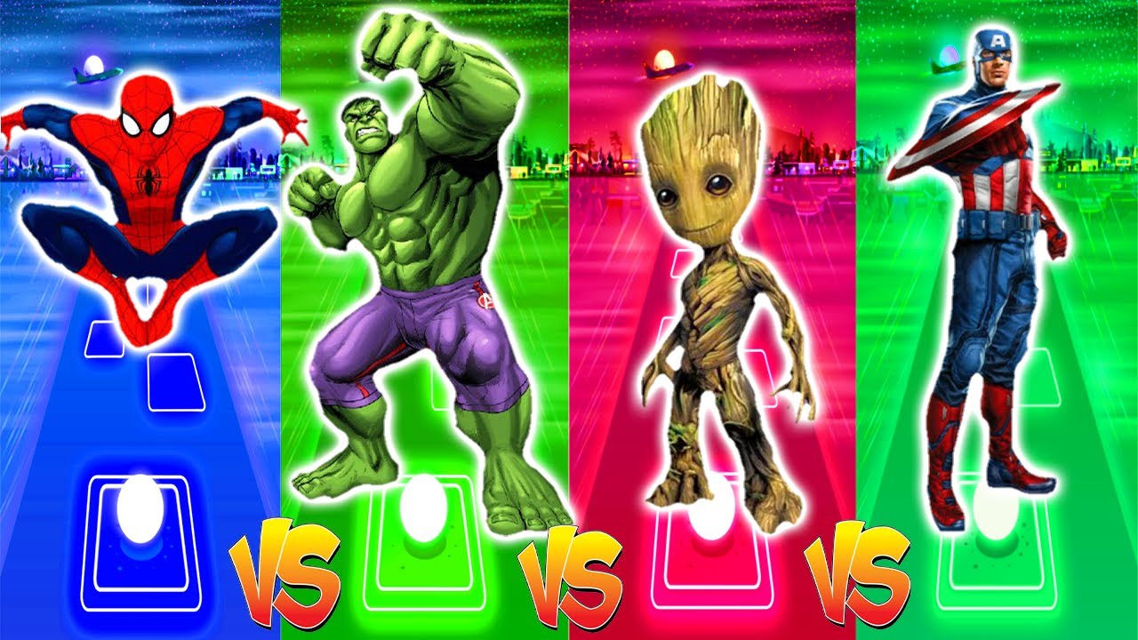 Telis Hop EDM Rush - Capitan America vs Iron man vs Spiderman vs Hulk