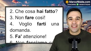 Curso de Italiano para Principiantes 13 FARE Verbos en Italiano con Frases Útiles