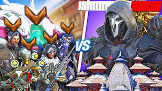 1 BUFFED Top 500 Reaper VS 5 Bronze Players  Who wins?! (Overwatch 2)