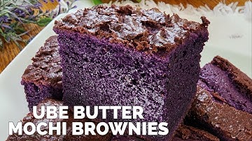 VERY SOFT & CHEWY UBE BUTTER MOCHI BROWNIES RECIPE | Hawaiian dessert #food #SARAPMSJ