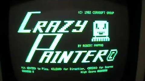 Crazy Painter - 1982 TRS-80 Model I/III/4 game