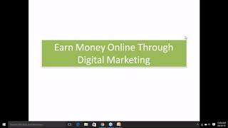 How to earn money online through digital marketing. (webinar in hindi)