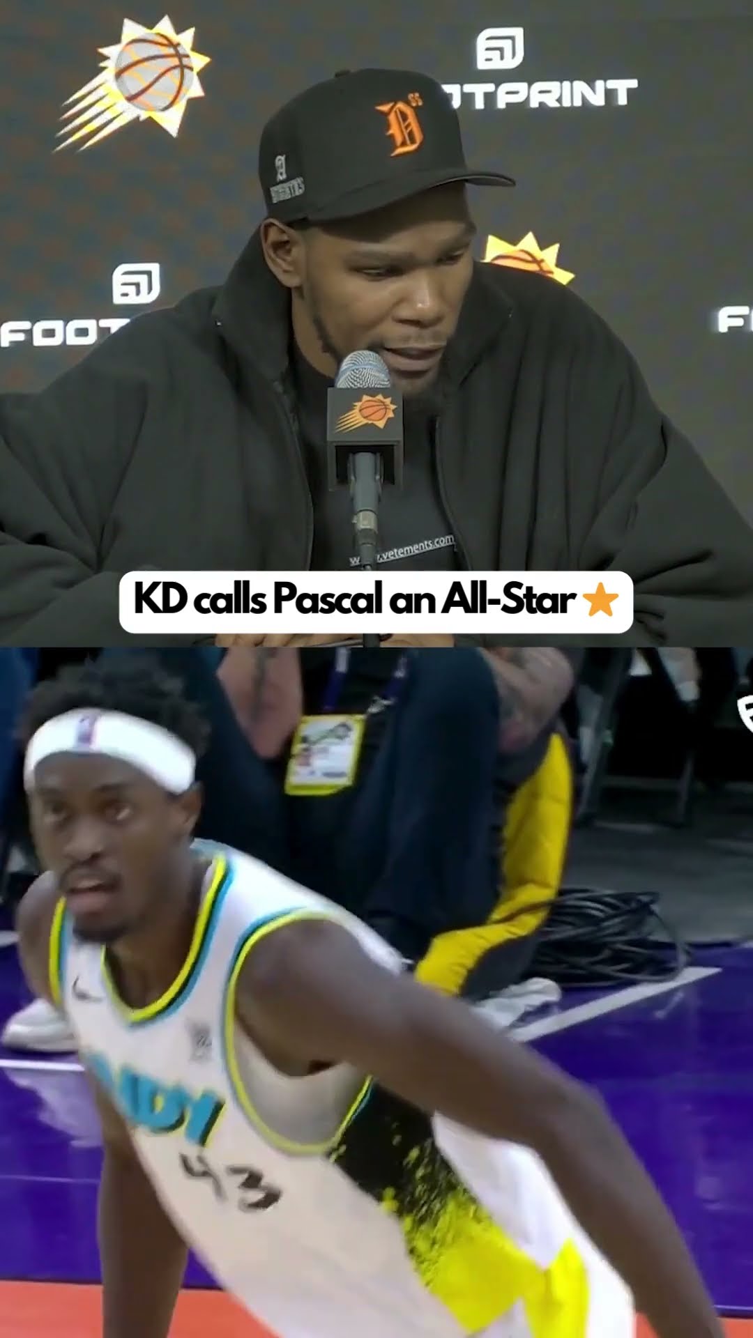 Kevin Durant credits Pascal Siakam ?