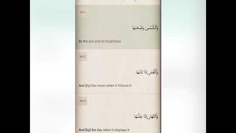 The Holy Quran Surah Al-Shams translated into English | سورة الشمس