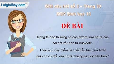 Giải bài tập sinh học 10 bài 6 trang 30 năm 2024