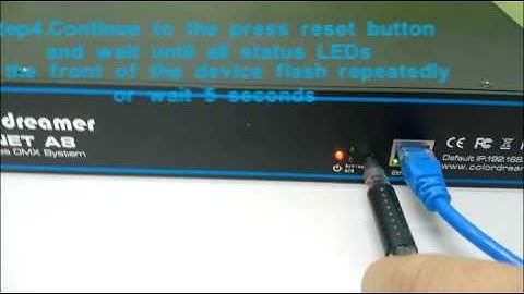 Reset Colordreamer Artnet Controller to Factory Default Settings