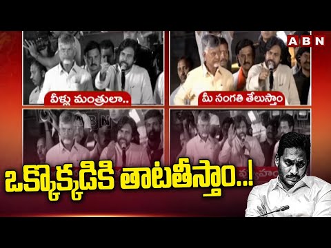 ఒక్కొక్కడికి తాటతీస్తాం..! Pawan Kalyan Mass Warning To YCP Leaders | ABN Telugu - ABNTELUGUTV