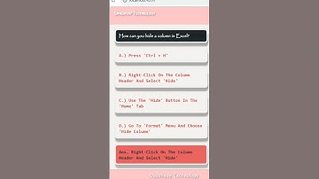 Excel Mcq 56 | excel tutoring | excel interview questions | #shorts |#reels |#viral | #trending
