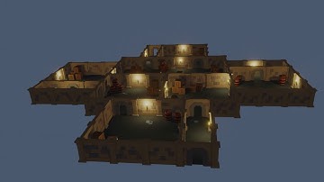Low poly Blender dungeon