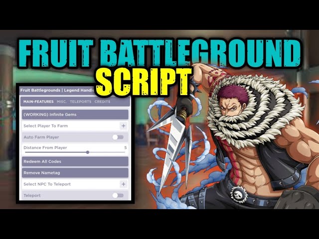 NEW] Fruit Battlegrounds Script / Hack GUI, Auto Farm + Infinite Gems