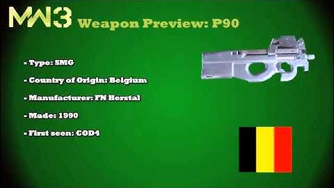 MW3 : GUNS : P90 WEAPON PREVIEW !