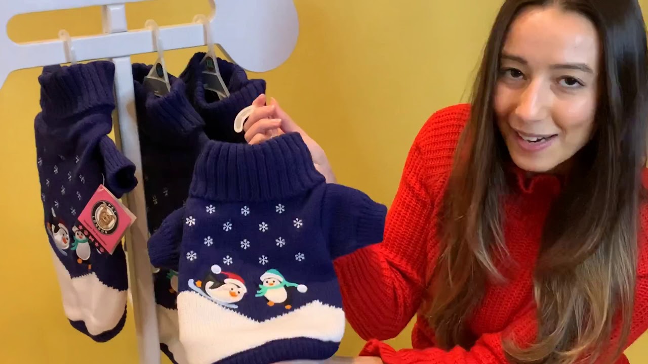 PetLondon Dancing Penguin dog holiday sweater