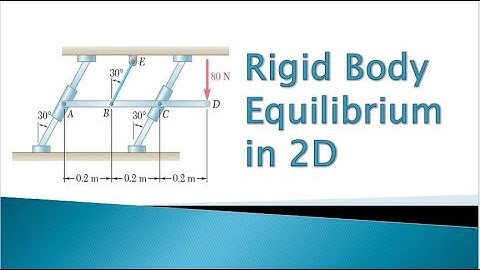 4.18 Engineering Mechanics:  Rigid body equilibrium  (2D) - Solved Problems  (2 of 3)