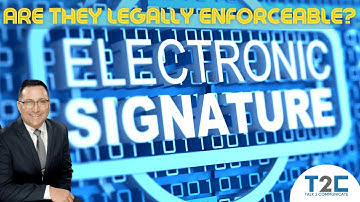 Is Your Electronic Signature Legally Enforceable? ** Things You Should Know About eSignatures