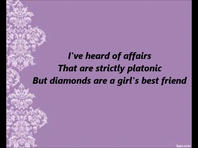 Marilyn Monroe - Diamonds Are A Girls Best Friend (Lyrics)