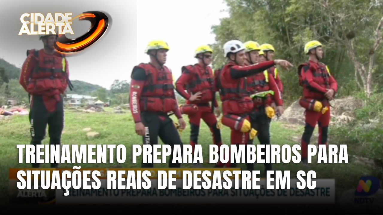 Simulado testa preparo de bombeiros para atender ocorrências de desastre