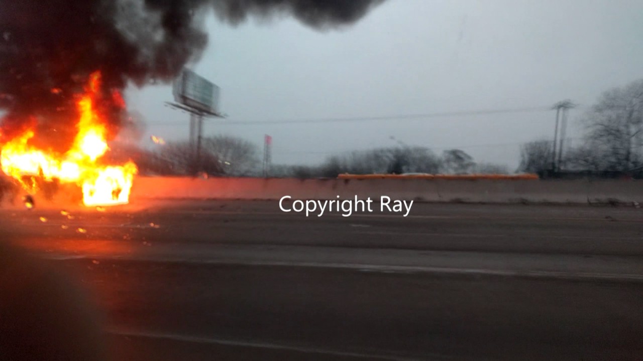 Car Explosion Fire Interstate 35E South Corinth, TX Gas Tank Fire Death Lewisville Bridge Burn Down