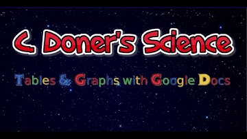 Data Tables and Graphs using Google Sheets