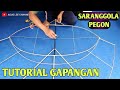 tutorial cara membuat layangan gapangan pegon || how to make kite gapangan java || saranggola
