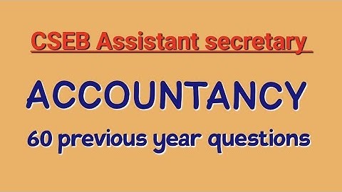 CSEB Assistant secretary- Accountancy  previous year questions -1031/2023,1036/2023  question paper