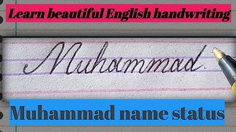 Muhammad name status|how to write Muhammad name in English cursive handwriting