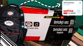 drishti Ias Gs Foundation Course 2025    Unboxing Of Study Material Box 
