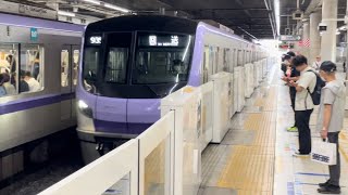 東京メトロ18000系18103編成が回送電車として青葉台駅2番線を通過するシーン（回93S）2024.5.17.11:03