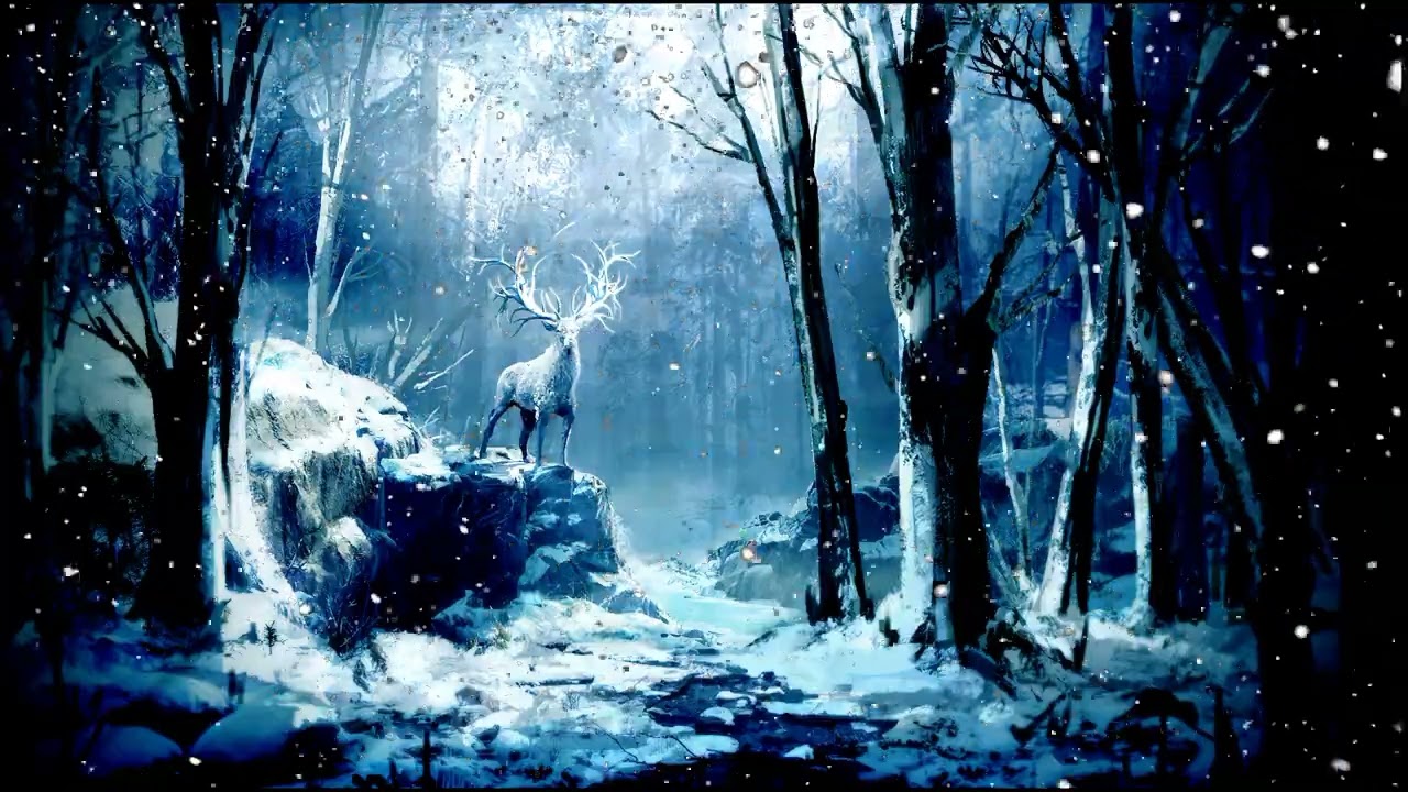 White Elk Spirit Cold Winter Ambience (Elk Bugles, Snowfall, and Snowstorm Sounds)