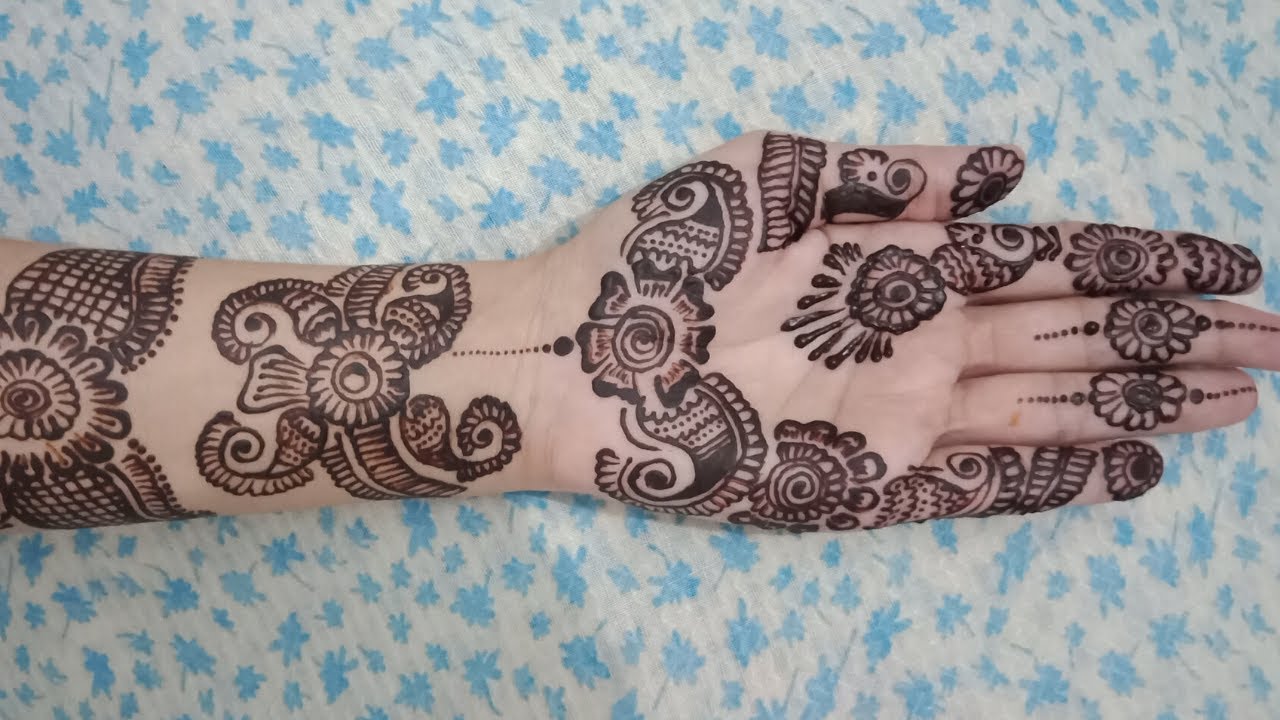 Simple Mehndi Design for Left Hand Front Side || Henna Designs ...