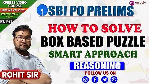 How to Solve Box based Puzzle (Reasoning) Smart Approach | SBI PO Prelims