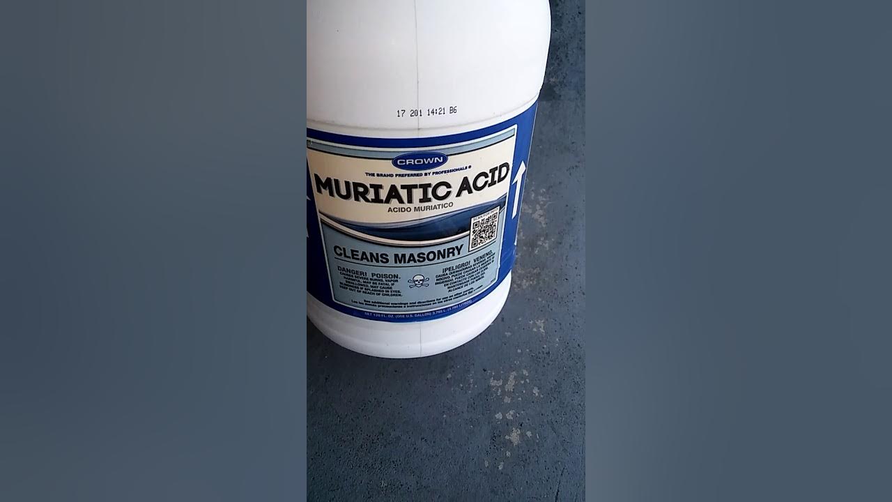 How to clean your driveway with muriatic acid YouTube
