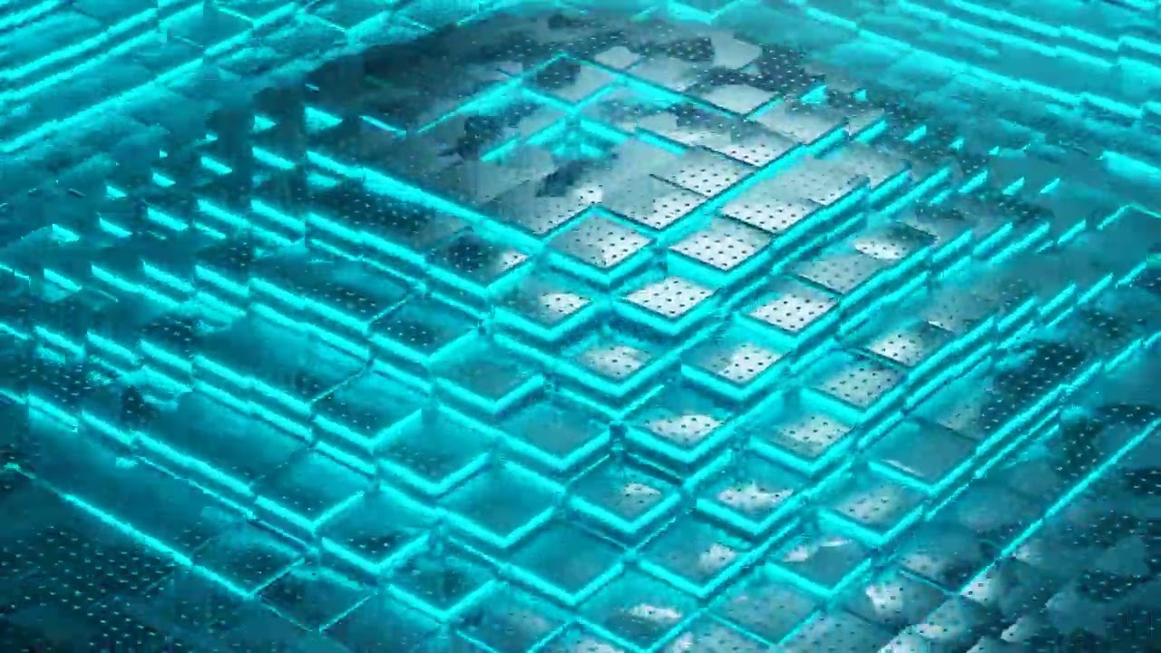 Animated Sci-Fi Industrial Metallic Tiles – Seamless Loop